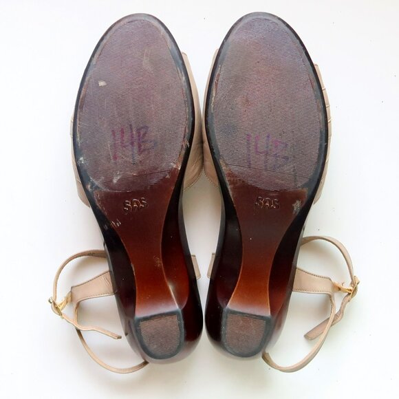 SAS Beige Soft Arch Leather Open Toe Sandals Flats Summer Wedge Comfort Shoes 11 - Picture 6 of 15